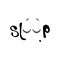 Hand drawn phrase Sleep. Hand drawn lettering