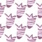 Hand drawn pink bellflower seamless pattern on white background