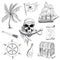 Hand Drawn Pirate Design Elements