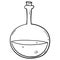 Hand drawn poison vessel icon in doodle style isolated