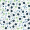 Hand drawn polka dot seamless pattern. Random geometric pebble wallpaper