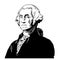 Hand drawn  portrait. George Washington.