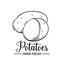 Hand drawn potatoes icon.