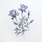 Hand Drawn Purple Rose Illustration: Realistic Yet Ethereal Tattoo Design