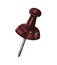 Hand drawn red pushpin illustration