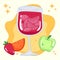 Hand drawn refreshing sangria illustration Vector illustration.