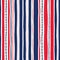 Hand-Drawn Rope and Chains Uneven Vertical Stripes Stripes Vector Seamless Pattern. Red White and Blue Marine Background