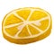 Hand-drawn round lemon slice