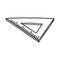 Hand drawn ruler triangle doodle icon