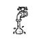 Hand drawn running faucet doodle. Sketch style icon. Decoration