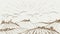Hand drawn rural field panoramic wide landscape. Vintage vector illustration