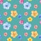 Hand drawn seamless background pattern inspired by chinese Korean and Japan kimono yukata background backdrop watercolor gouache