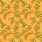 Hand drawn seamless background pattern Mandarin Tangerine inspired by chinese Korean and Japan kimono yukata background backdrop