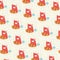 Hand drawn seamless pattern abstract cute colorful cat cartoon premium vector