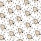 Hand drawn seamless pattern abstract cute lion cartoon premium vector