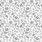 Hand drawn seamless pattern with business and finance elements. Investment. Doodle, sketch style. Money background