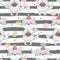Hand drawn seamless pattern with Cute raccoon. Pattern print for kids