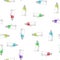 Hand-drawn seamless pattern of fun colorful tubes isolated on a white background