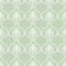 Hand drawn seamless pattern with green classic ornament decor