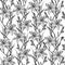 Hand drawn seamless pattern with lily flowers