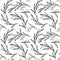 Hand drawn seamless pattern - Olive trees. Vintage background.