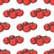 Hand drawn seamless tomato background