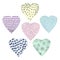 Hand drawn set graphic hearts for Valentine`s day, Mother`s day or weddings