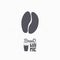 Hand drawn silhouette of coffee bean. Coffee shop logo template for craft food packaging or brand identity