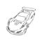 Hand drawn sketch car vector. car model sports, vector sketch. Pencil design.