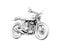 Hand drawn sketch classic motorcycle. Vector illustration design concept.