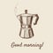 Hand Drawn Sketch Coffee Maker Vector Illustration