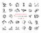 Hand-drawn sketch finance web icon set - economy, money, , payments