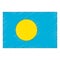 Hand drawn sketch flag of Palau. doodle style icon