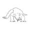 hand drawn, sketch illustration of Komodo dragon. varan vector sketch illustration