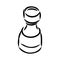 Hand-drawn sketch set of Chess pieces on a white background. Chess. Check mate. King, Queen, Bishop, Knight, Rook, Pawn