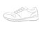 Hand drawn sketch of sport shoes, sneakers for summer. Vector stock illustration. Sport wear for men and women.