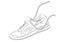 Hand drawn sketch of a sports shoe.Vector illustration