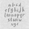 Hand drawn and sketched font, vector sketch style alphabet.