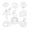 Hand drawn sketchy weather doodle vector illustration