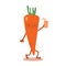 Hand drawn smart carrot, character on vacation