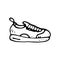 Hand drawn sneaker doodle. Sketch sports equipment and simulator