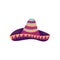 Hand drawn sombrero icon. Can be used for banner or card for Cinco de Mayo