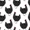 Hand drawn speckled hens pattern