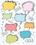 Hand-drawn speech bubbles