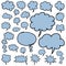 Hand Drawn Speech Bubbles and Thought Clouds Design Elements