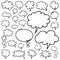 Hand Drawn Speech Bubbles and Thought Clouds Design Elements