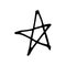 Hand Drawn star doodle. Sketch style icon. Decoration element. I