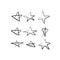 Hand drawn stars collection, star