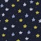 Hand drawn stars seamless pattern. Fantasy background