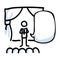Hand Drawn Stick Figure Performer on Stage. Concept of Theatre Audience Actor. Simple Icon Motif for Comedy Speech Bubble. Voice,